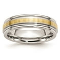 thumbnail image 1 of Cobalt Real 14kt Gold Inlay Satin and Polished 6mm Band Size: 10; for Adults and Teens; for Women and Men, 1 of 6