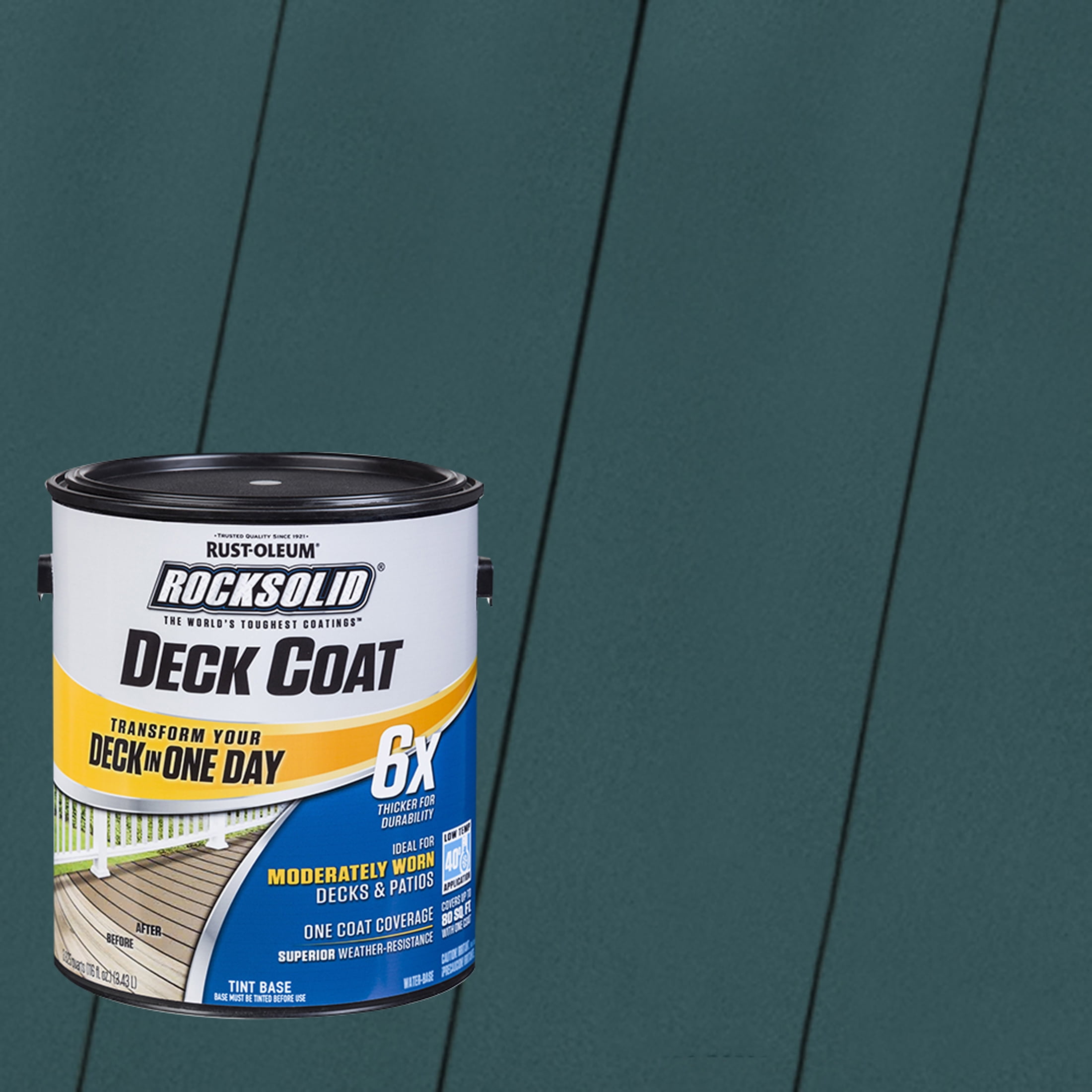 Cobalt, Rust-Oleum RockSolid 6X Exterior Wood Deck Coat-319630T, Gallon