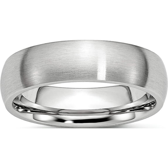 Cobalt Satin 6mm Half Round Band (Size 12.5) Made In China cc31-12.5