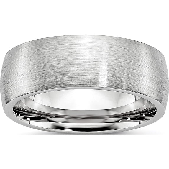 Cobalt Satin 8mm Half Round Band (Size 10) Made In China cc33-10