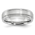 thumbnail image 1 of Cobalt Satin and Polished Ridged Edge 6mm Band, 1 of 3