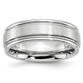 thumbnail image 1 of Cobalt Satin and Polished Ridged Edge 7mm Band Size: 9; for Adults and Teens; for Women and Men, 1 of 6