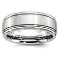 thumbnail image 1 of Cobalt Satin and Polished Ridged Edge 8mm Band, 1 of 2