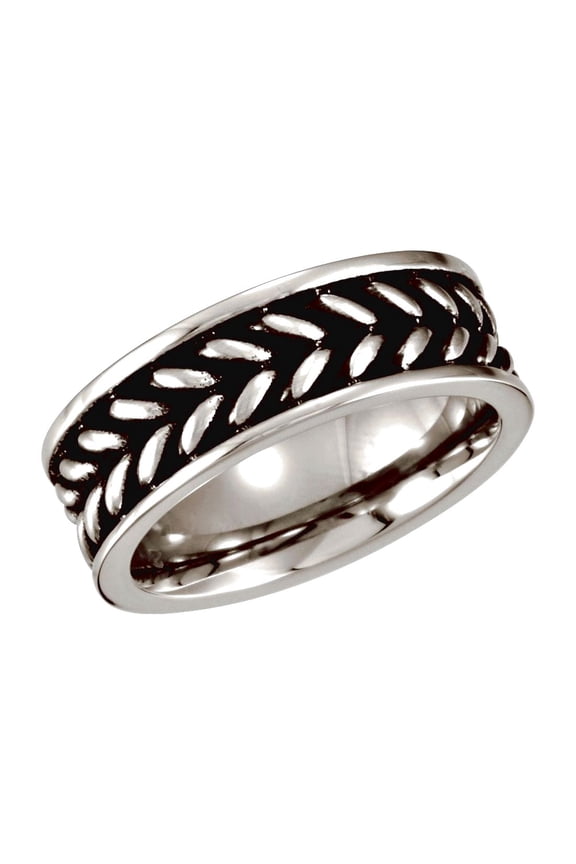 Cobalt Size 10 8mm Polished Casted Band Ring Ring for Women and Men