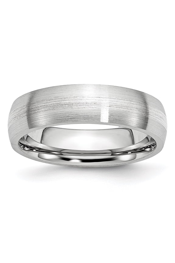 Cobalt Sterling Silver Inlay Satin 6mm Band