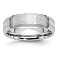 thumbnail image 1 of Cobalt Sterling Silver Inlay Satin/Polished 6mm Beveled Edge Band, 1 of 3
