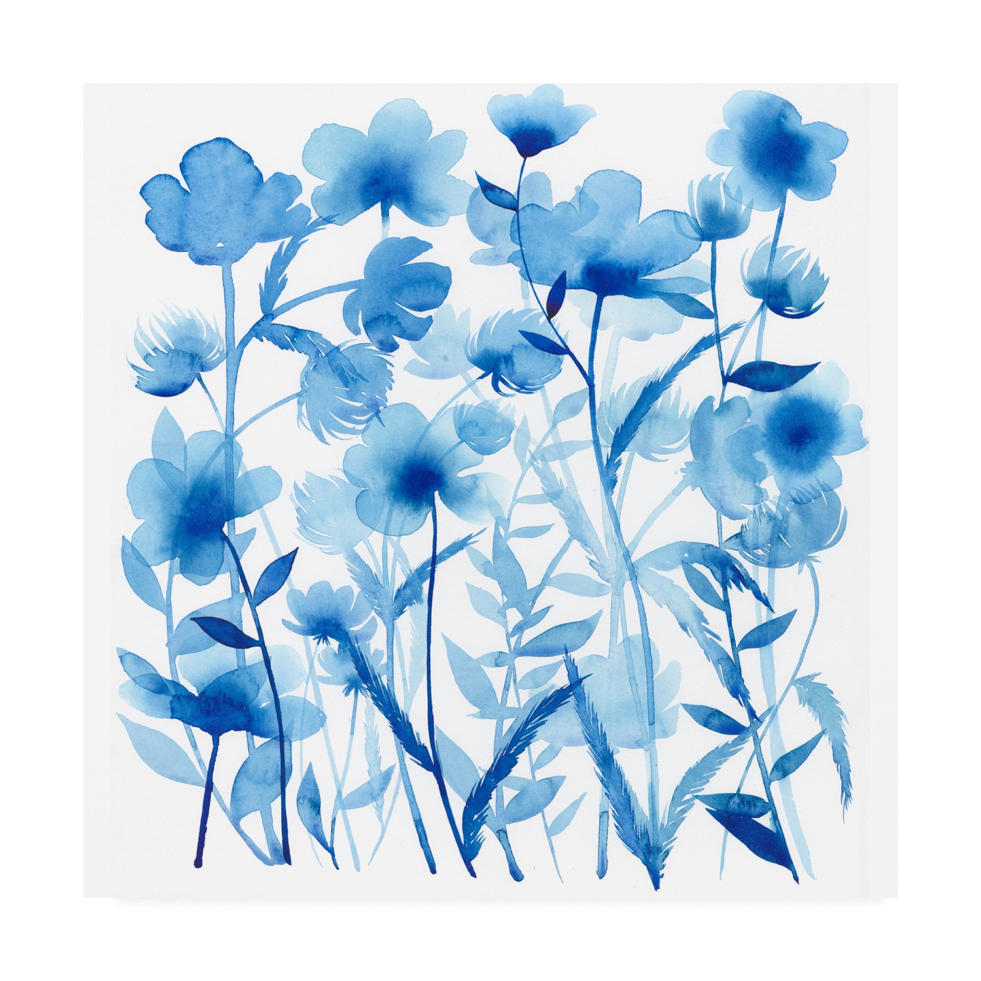 Cobalt Sway I' Canvas Art by Grace Popp