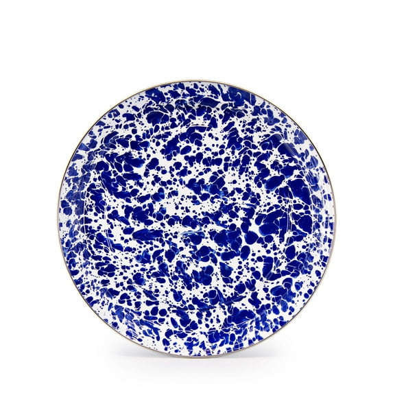 Cobalt Swirl Pattern - 13 inch Small Tray - Golden Rabbit Enamelware