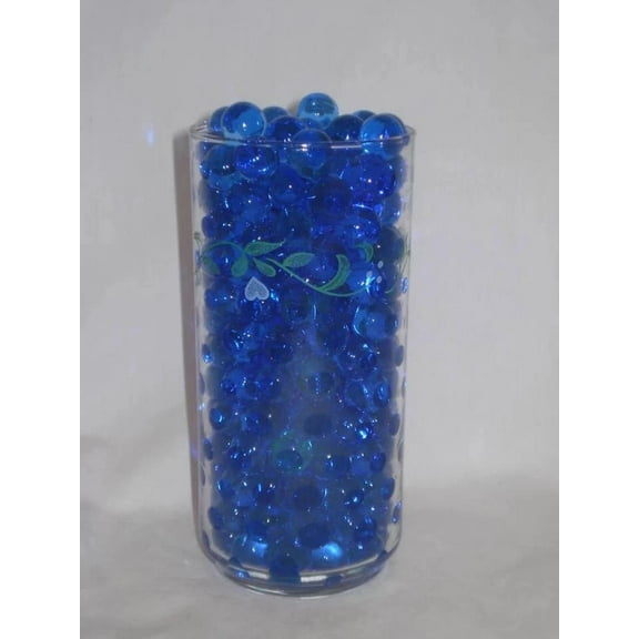 Cobalt navy blue Water Beads - Vase Fillers for Use with LED wedding party Water Submersible Lights , Tea Lights & Floating Candles