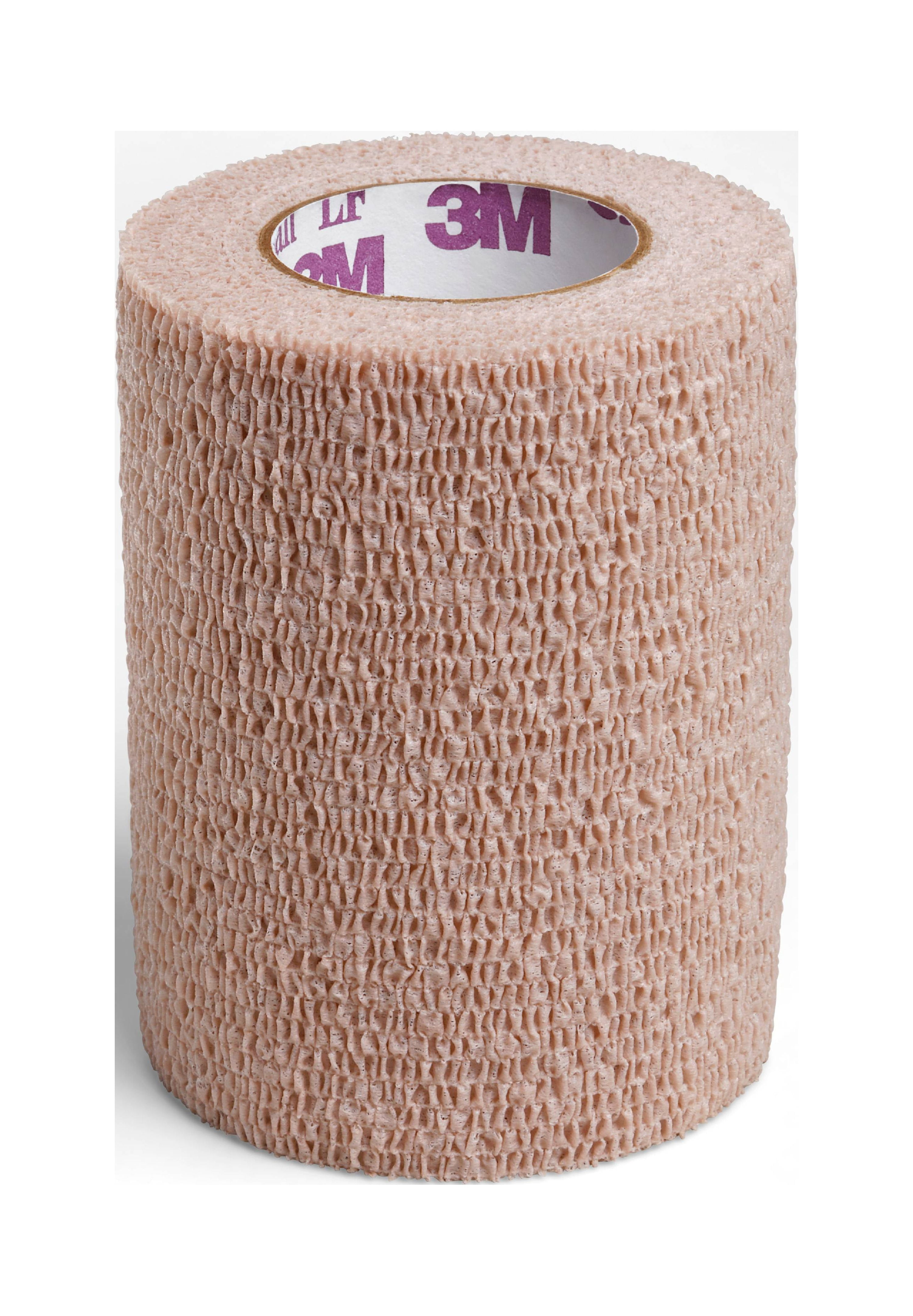 Coban LF Cohesive Bandage 3 Inch X 5 Yard Standard Compression Self-adherent Closure Tan , 2083 - Case of 24