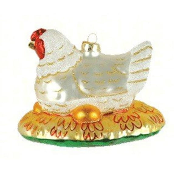 Cobane Studio COBANEC363 Hen Ornament, 3 x 4.13 x 5 in.