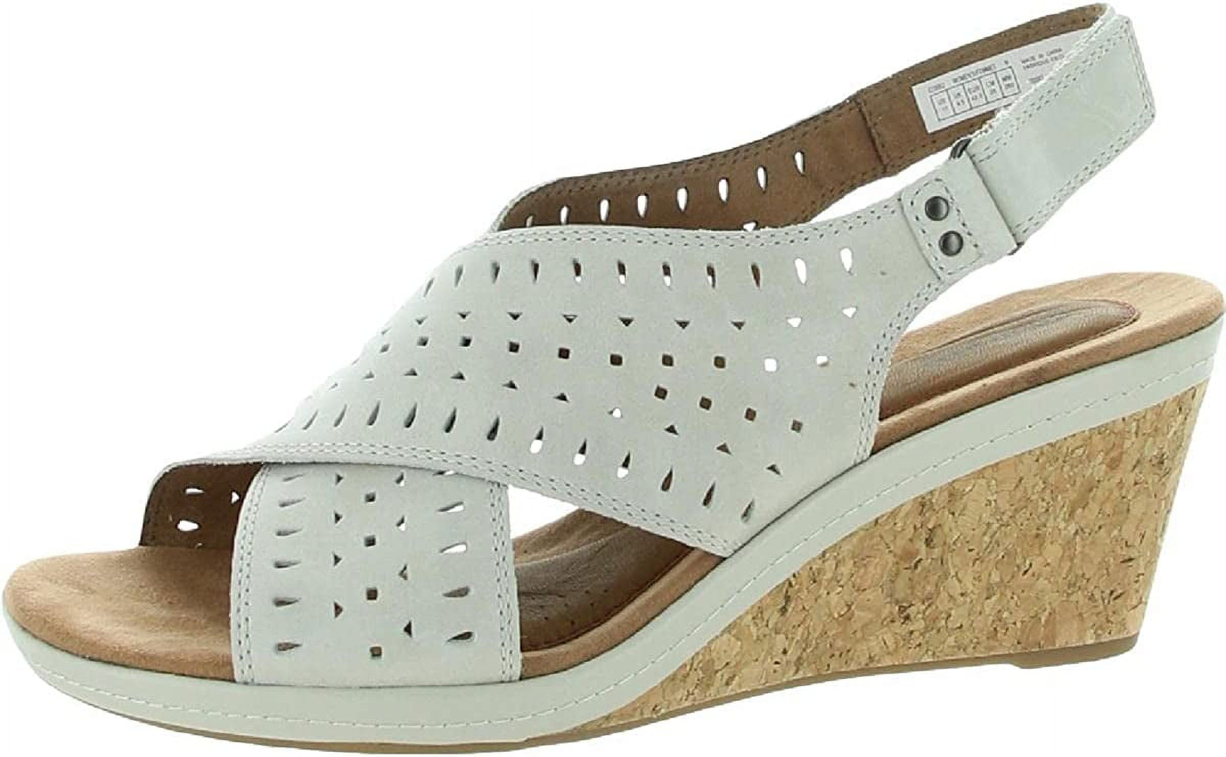 Cobb Hill Janna Slingback Women's White Sandals 8W - Walmart.com