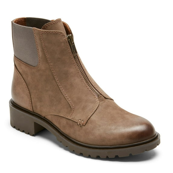 Cobb Hill Women's Winter Center Zip Boot Taupe Nubuck - ML05901-KTA66 (CI9355)