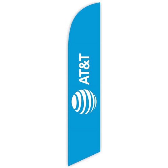 Cobb Promo Advertising Feather Flag 12ft for AT&T Blue - Replacement Flag Only Without Poleset