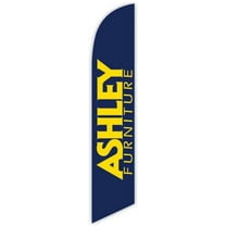 Cobb Promo Advertising Feather Flag 12ft for Ashley Furniture Blue - Replacement Flag Only Without Poleset
