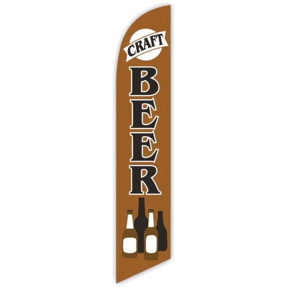 Cobb Promo Advertising Feather Flag 12ft for Craft Beer Brown - Replacement Flag Only Without Poleset