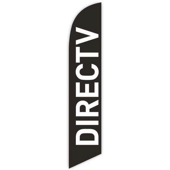 Cobb Promo Advertising Feather Flag 12ft for DirecTV Black - Replacement Flag Only Without Poleset