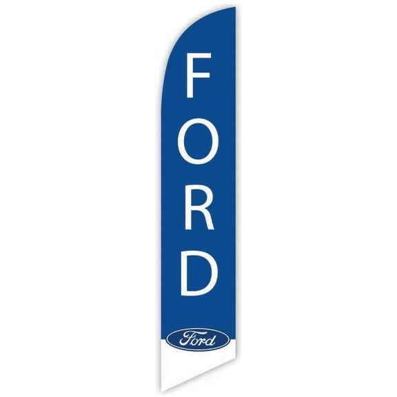 Cobb Promo Advertising Feather Flag 12ft for Ford Blue - Replacement Flag Only Without Poleset
