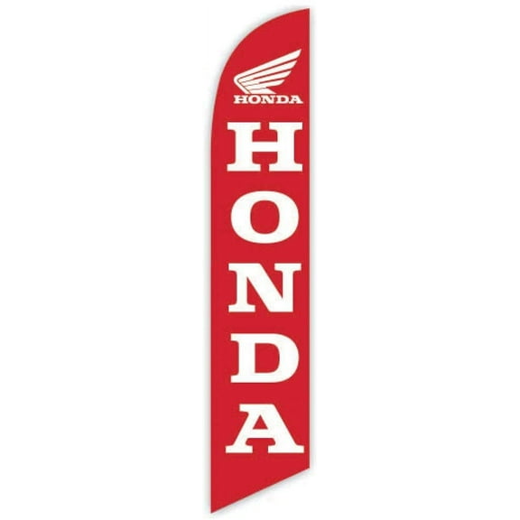 Cobb Promo Advertising Feather Flag 12ft for Honda Motorcycle Red - Replacement Flag Only Without Poleset