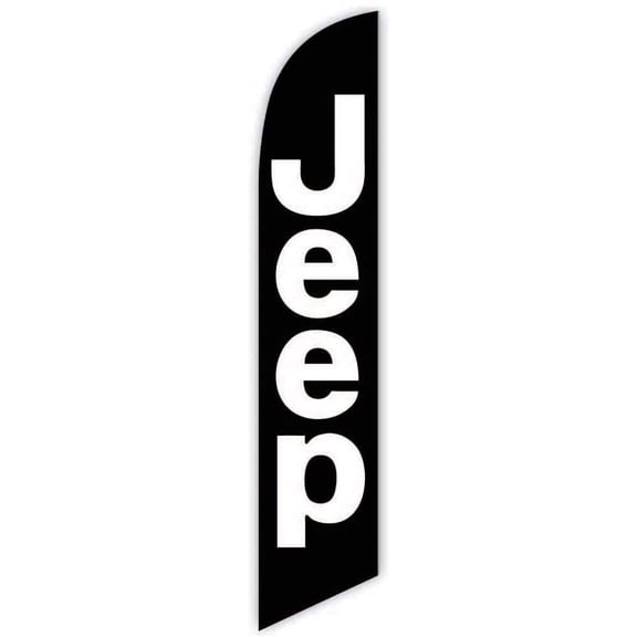 Cobb Promo Advertising Feather Flag 12ft for Jeep Black - Replacement Flag Only Without Poleset