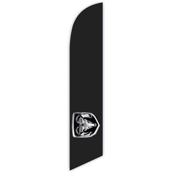 Cobb Promo Advertising Feather Flag 12ft for RAM Black - Replacement Flag Only Without Poleset