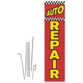 thumbnail image 1 of Cobb Promo Auto Repair Red Rectangle Boomer Flag with Complete 15ft Pole kit and Ground Spike, 1 of 1