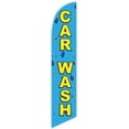 thumbnail image 1 of Cobb Promo Car Wash Blue/Bubbles Advertising Feather Flag 12ft - Replacement Flag Only Without Poleset, 1 of 1