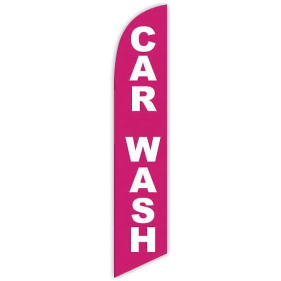 Cobb Promo Car Wash Magenta Advertising Feather Flag 12ft - Replacement Flag Only Without Poleset