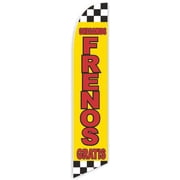 Cobb Promo Checamos Frenos Gratis Yellow Advertising Feather Flag 12ft - Replacement Flag Only Without Poleset