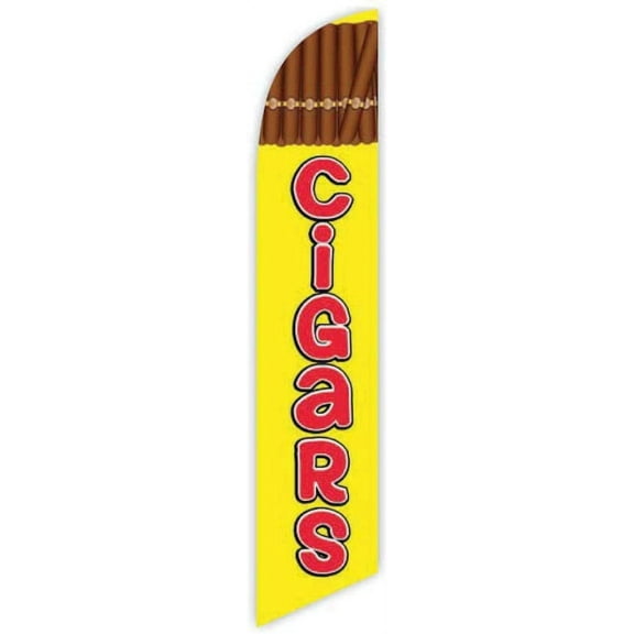 Cobb Promo Cigars Yellow Advertising Feather Flag 12ft - Replacement Flag Only Without Poleset
