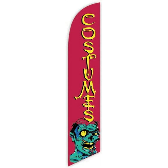 Cobb Promo Costumes Red Advertising Feather Flag 12ft - Replacement Flag Only Without Poleset