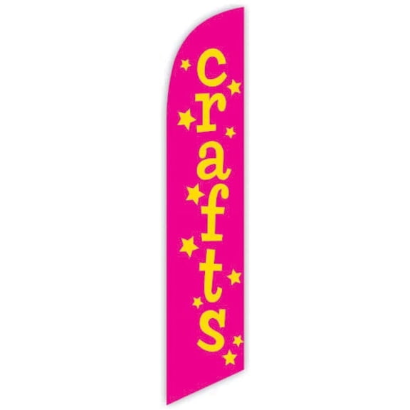 Cobb Promo Crafts Light Magenta Advertising Feather Flag 12ft - Replacement Flag Only Without Poleset