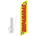 thumbnail image 1 of Cobb Promo Empanadas Yellow Feather Flag with Complete 15ft Pole kit and Ground Spike, 1 of 2
