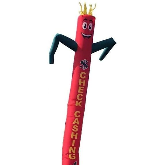 Cobb Promo Inflatable Tube Man Guy Puppet Waving Dancer 18ft - Check Cashing Red - Body only, Without air Blower
