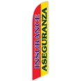 thumbnail image 1 of Cobb Promo Insurance Aseguranza Red/Yellow Advertising Feather Flag 12ft - Replacement Flag Only Without Poleset, 1 of 1