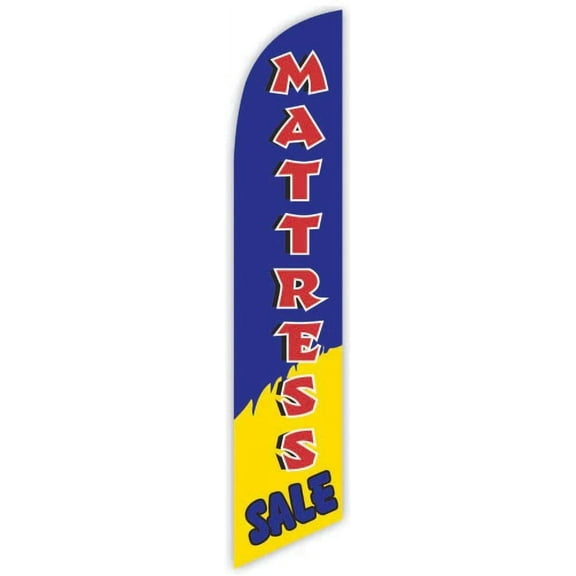 Cobb Promo Mattress Sale Blue Advertising Feather Flag 12ft - Replacement Flag Only Without Poleset
