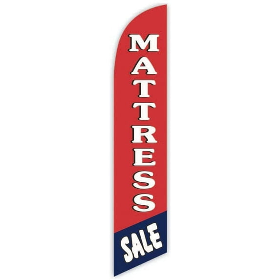 Cobb Promo Mattress Sale Red Advertising Feather Flag 12ft - Replacement Flag Only Without Poleset