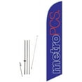 thumbnail image 1 of Cobb Promo Metro PCS Violet Feather Flag with Complete 15ft Pole kit and Ground Spike, 1 of 2