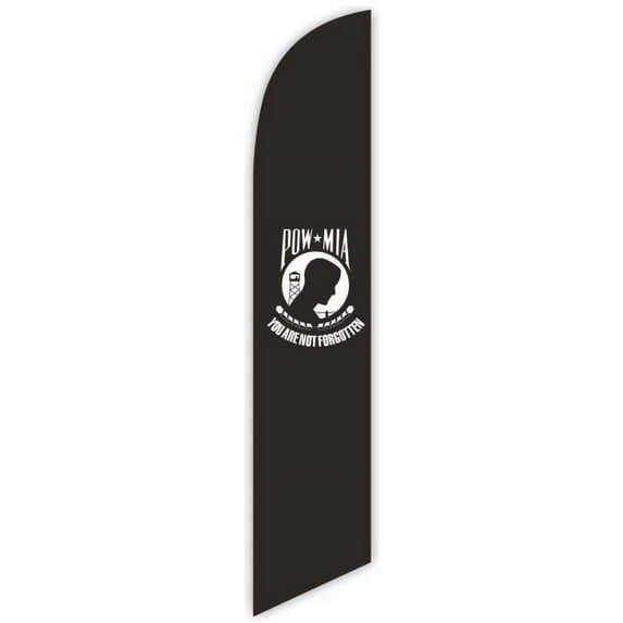 Cobb Promo POW-MIA Black Advertising Feather Flag 12ft - Replacement Flag Only Without Poleset