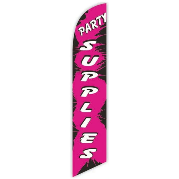 Cobb Promo Party Supplies Pink Advertising Feather Flag 12ft - Replacement Flag Only Without Poleset