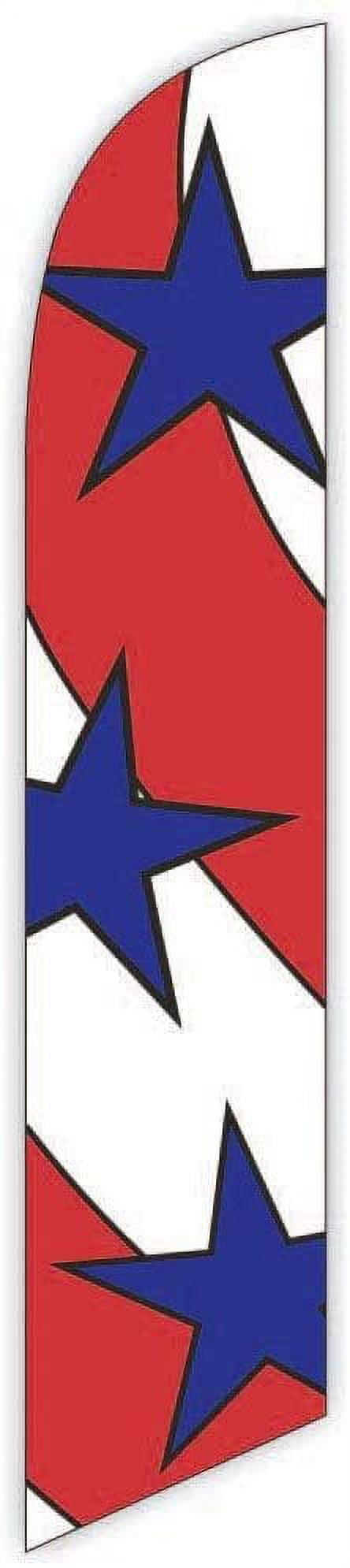 Cobb Promo Patriotic Stars 1 Advertising Feather Flag 12ft - Replacement Flag Only Without Poleset