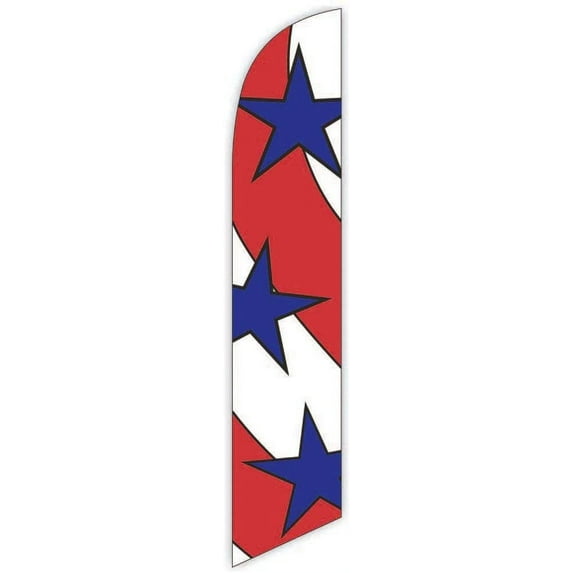 Cobb Promo Patriotic Stars 1 Advertising Feather Flag 12ft - Replacement Flag Only Without Poleset