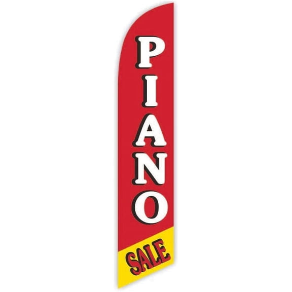 Cobb Promo Piano Sale Red Advertising Feather Flag 12ft - Replacement Flag Only Without Poleset