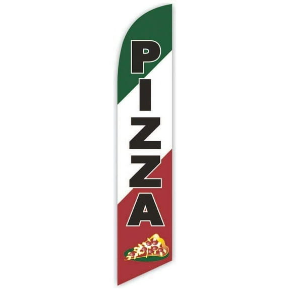 Cobb Promo Pizza Italian Flag Advertising Feather Flag 12ft - Replacement Flag Only Without Poleset