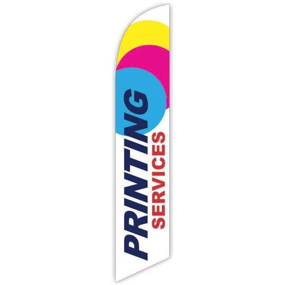 Cobb Promo Printing Services White Advertising Feather Flag 12ft - Replacement Flag Only Without Poleset
