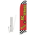 thumbnail image 1 of Cobb Promo Quality AC Service Red/Checkered Feather Flag with Complete 15ft Pole kit and Ground Spike, 1 of 2