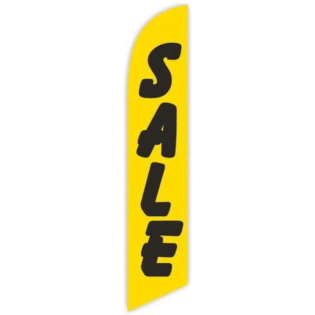 Cobb Promo Sale Yellow/Black Advertising Feather Flag 12ft - Replacement Flag Only Without Poleset