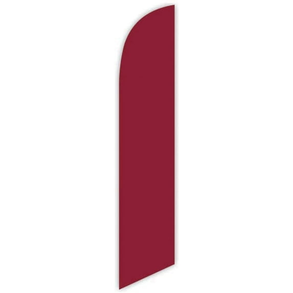 Cobb Promo Solid Burgundy Color Advertising Decorative Feather Flag 12ft - Replacement Flag Only Without Poleset