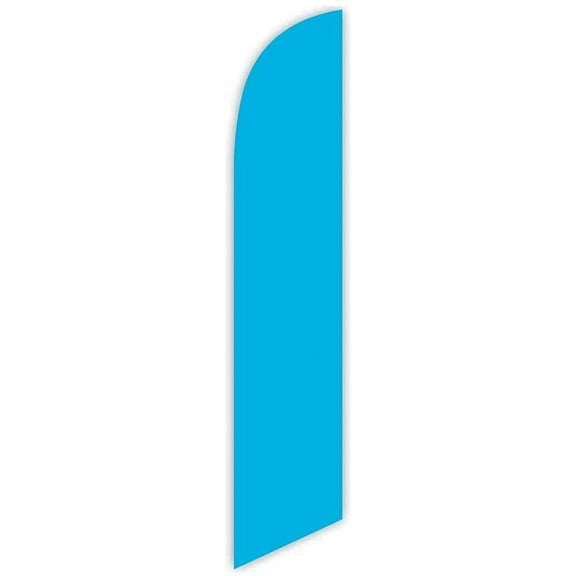 Cobb Promo Solid Light Blue Color Advertising Decorative Feather Flag - Replacement Flag Only Without Poleset