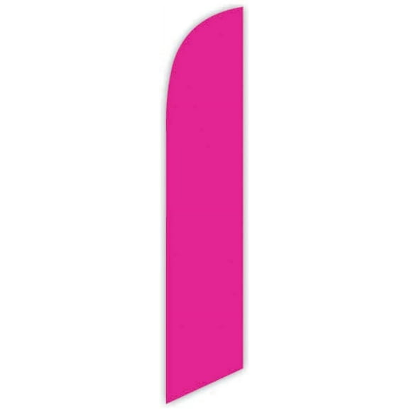 Cobb Promo Solid Light Magenta/Pink Color Advertising Decorative Feather Flag 12ft - Replacement Flag Only Without Poleset